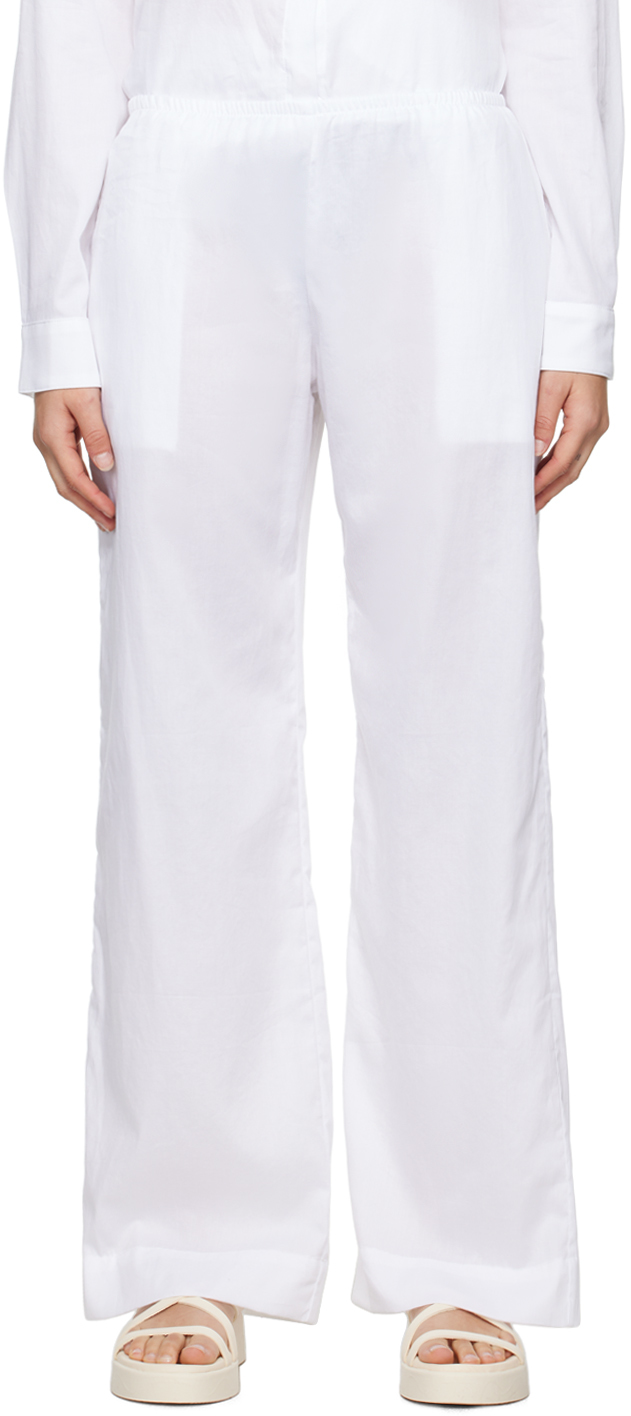 Leset White Yoko Pocket Trousers In White (wht)