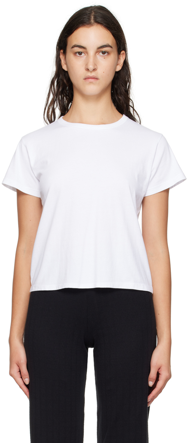 LESET: White 'The Margo' T-Shirt | SSENSE Canada