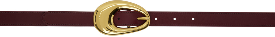 Bottega Veneta Burgundy Drop Belt In 2250 Barolo M Brass