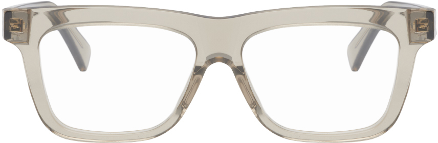 Bottega Veneta Brown Square Glasses In Brown-brown-transparent
