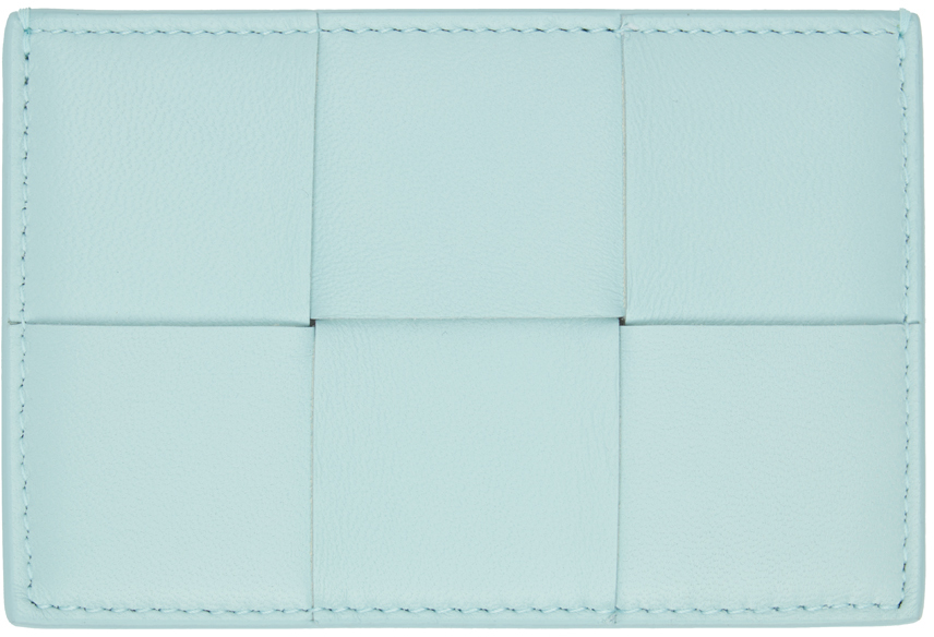 Bottega Veneta: Blue Cassette Card Holder | SSENSE