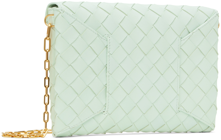 Bottega Veneta Blue Origami Bag In 1807 Glacier Gold