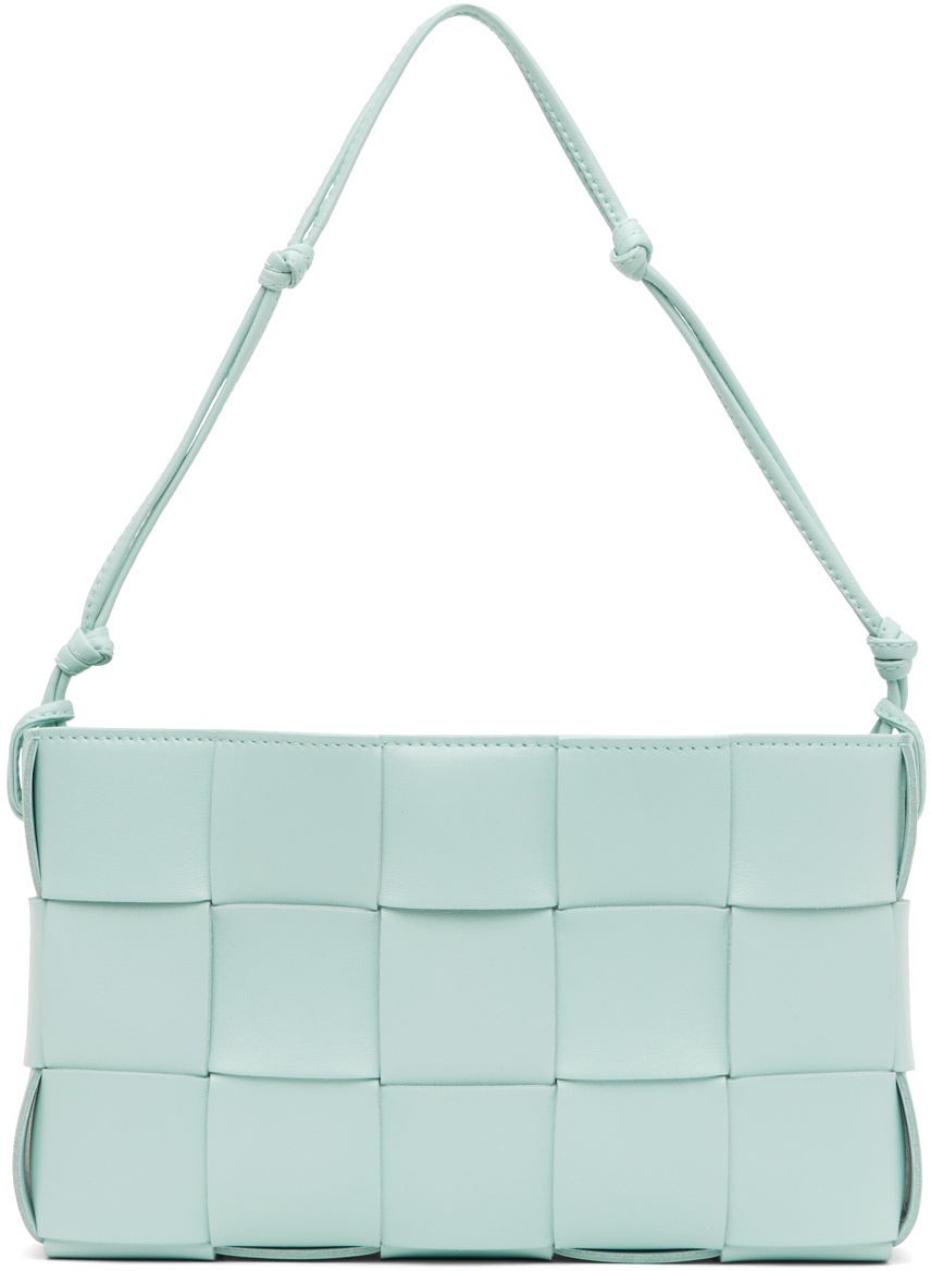 Bottega Veneta Blue Cassette Bag In 3902 Teal Washed Gol