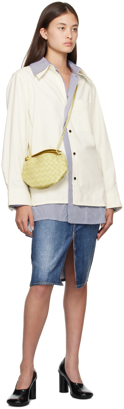 Bottega Veneta Yellow Mini Sardine Shoulder Bag In 7455 Ice Cream Muse