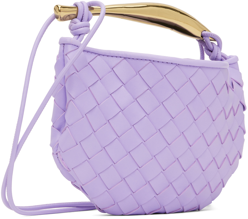 Bottega Veneta Mini Sardine Intrecciato Top-handle Bag In 5327 Amethyst M Bras