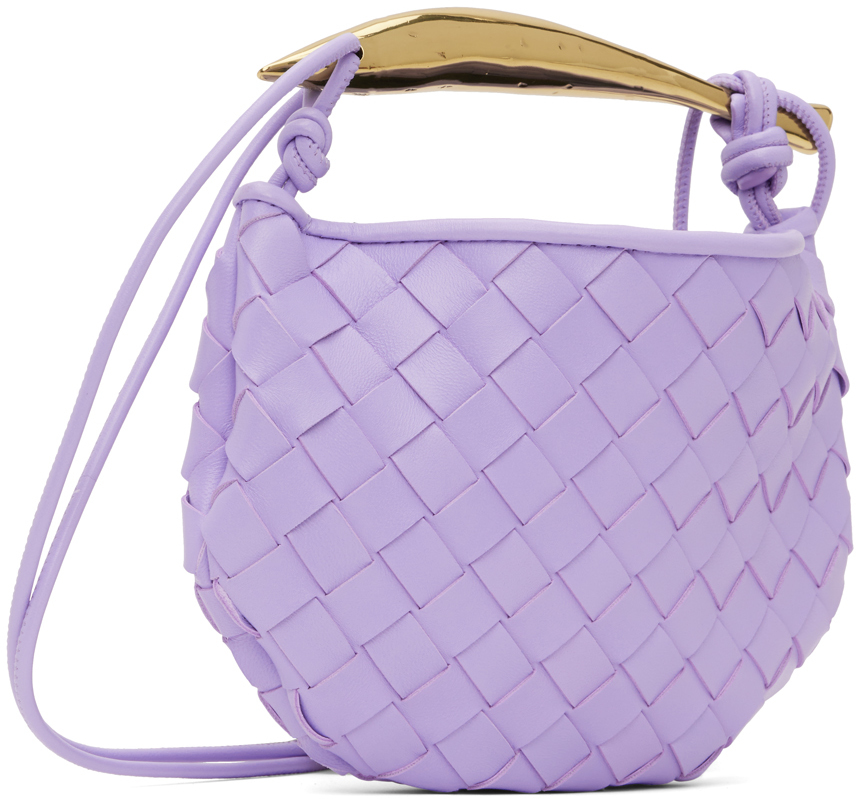 Bottega Veneta Mini Sardine Intrecciato Top-handle Bag In 5327 Amethyst M Bras