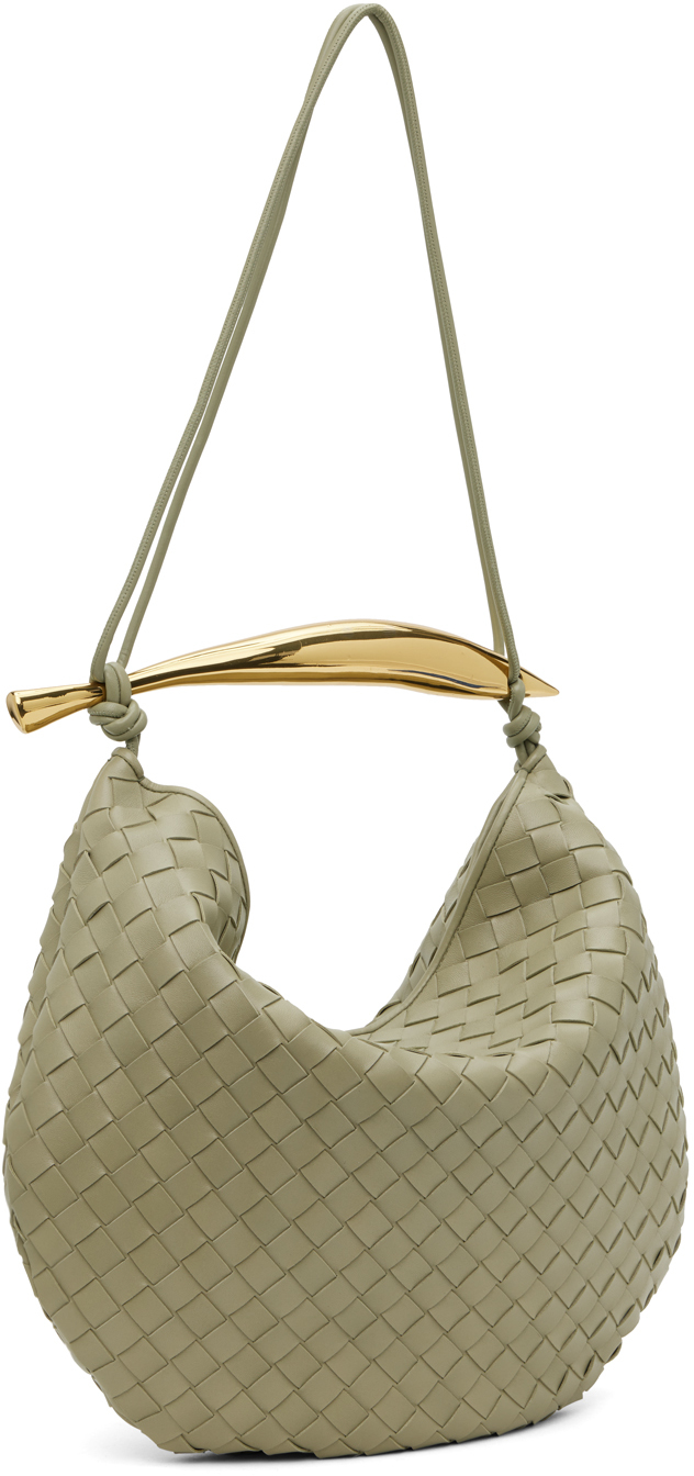 Bottega Veneta Medium Sardine Leather Shoulder Bag In 2929 Travertine Muse