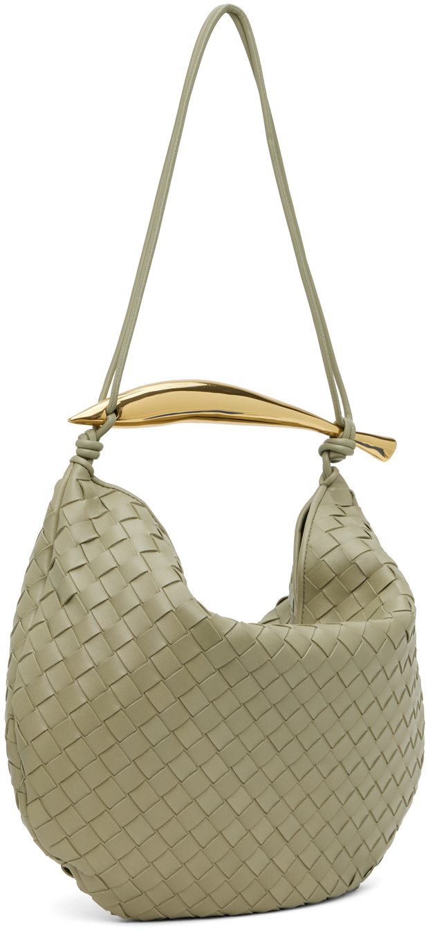 Bottega Veneta Medium Sardine Leather Shoulder Bag In 2929 Travertine Muse