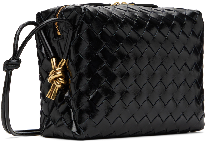 Bottega Veneta Black Small Loop Camera Bag In 1019 Black M Brass