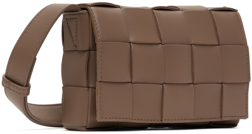 Bottega Veneta Taupe Small Cassette Bag In 2560 Taupe Grey Gold
