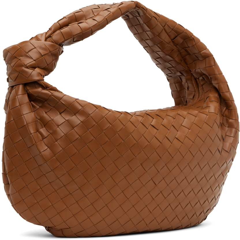 Shop Bottega Veneta Brown Small Jodie Bag In 2650 Wood Gold