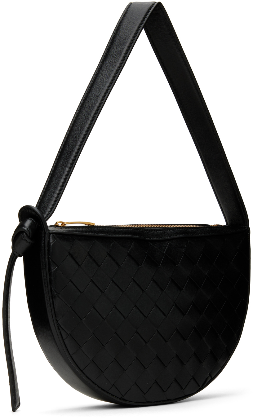 Bottega Veneta Black Mini Sunrise Bag In 8425 Black Gold