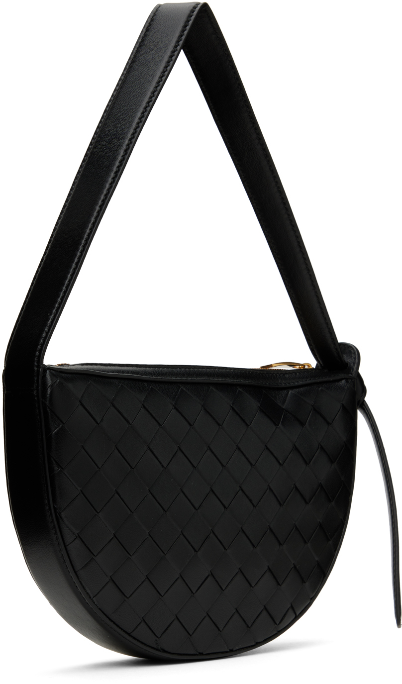 Bottega Veneta Black Mini Sunrise Bag In 8425 Black Gold