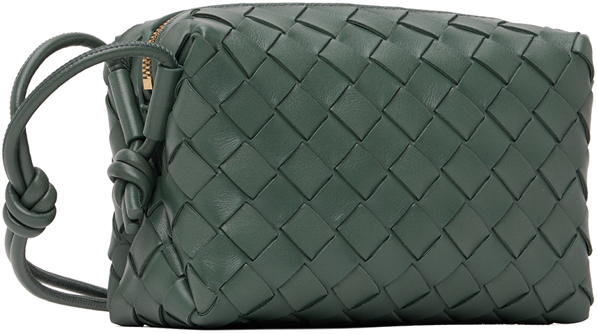 Bottega Veneta Gray Mini Loop Camera Bag In 1615 Slate Gold