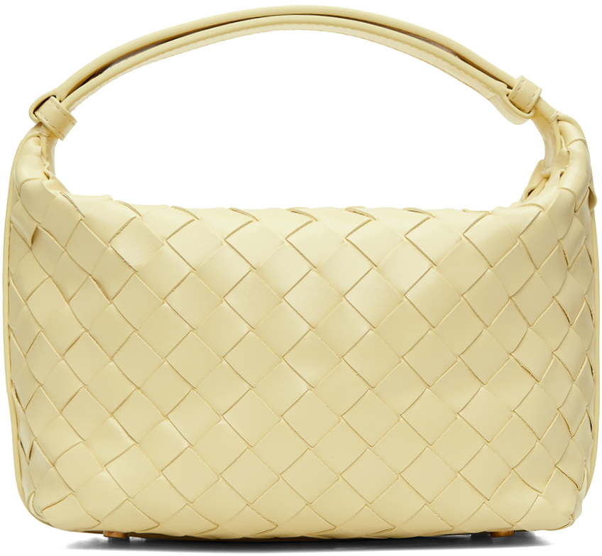 Bottega Veneta Yellow Mini Wallace Bag In 7117 Camomile Gold