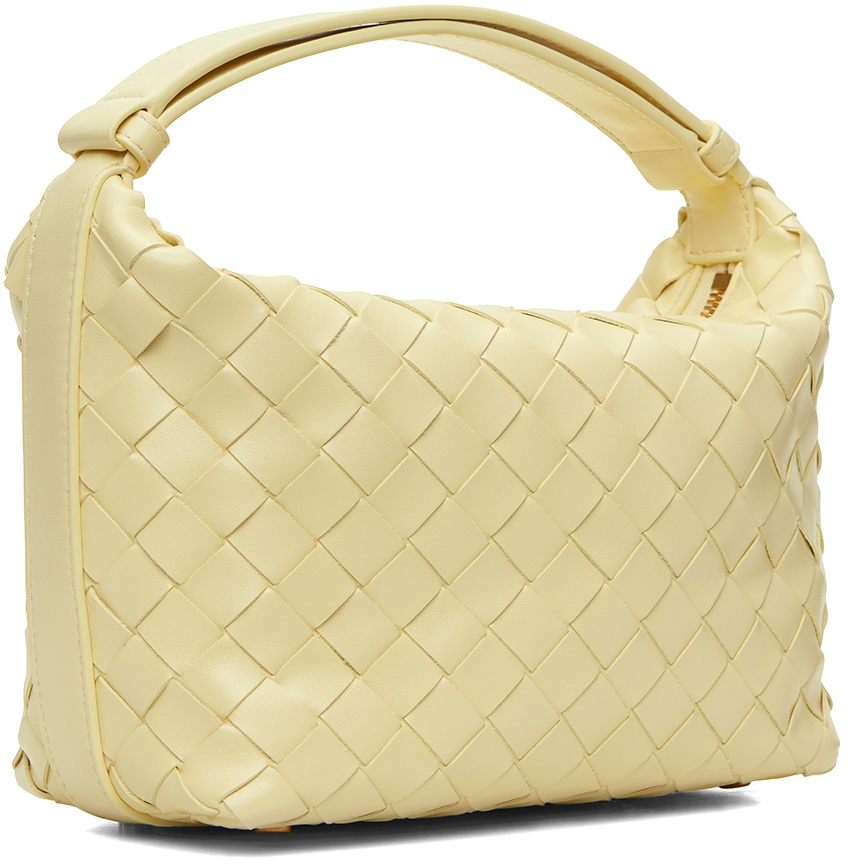 Bottega Veneta Yellow Mini Wallace Bag In 7117 Camomile Gold