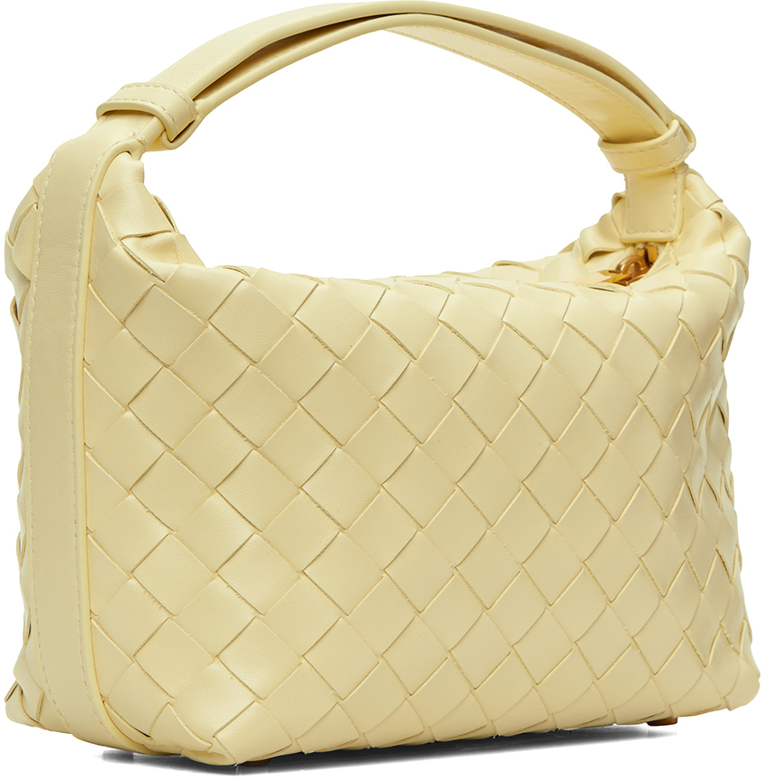 Bottega Veneta Yellow Mini Wallace Bag In 7117 Camomile Gold