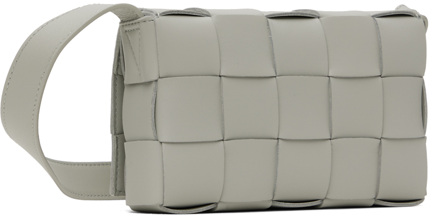 Bottega Veneta Gray Small Cassette Bag In 1556 Agate Grey Gold