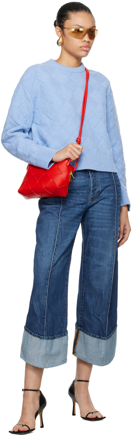 Bottega Veneta Small Cassette Camera Woven Leather Bag In 6458 Vernis Gold