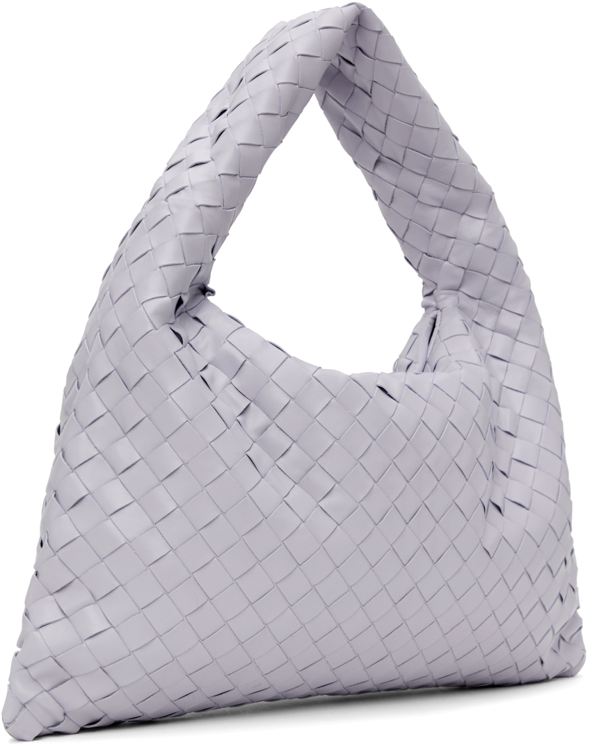Bottega Veneta Purple Small Hop Bag In 1432 Oyster Muse Bra