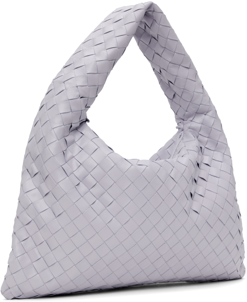 Bottega Veneta Purple Small Hop Bag In 1432 Oyster Muse Bra