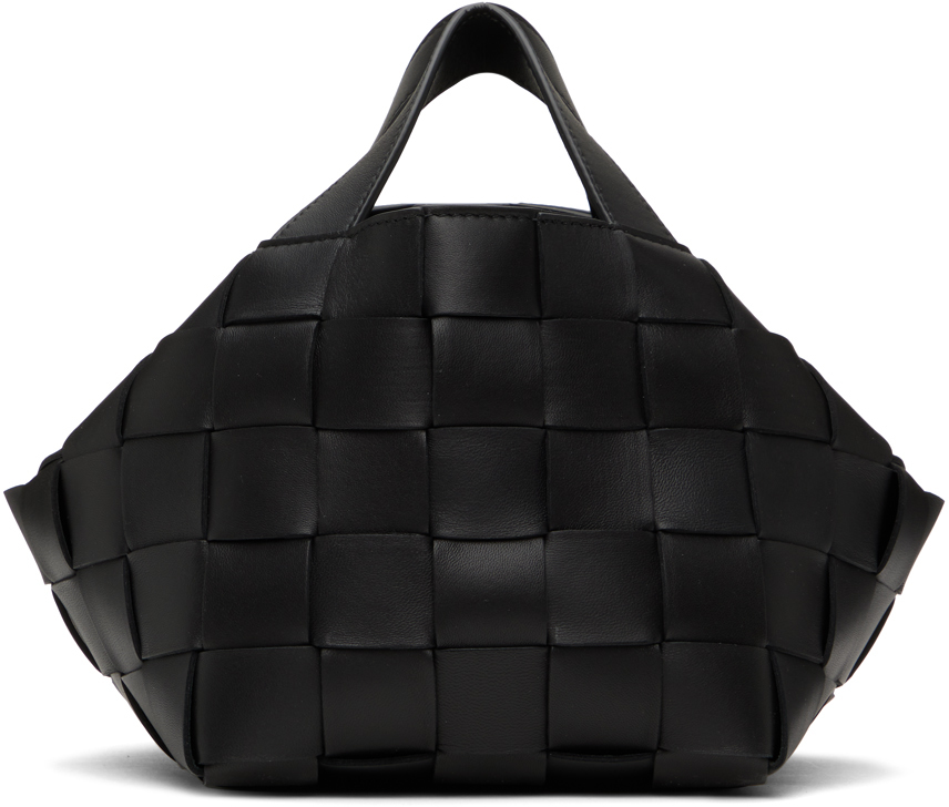 Bottega Veneta Black Bowling Cassette Bag In 8425 Black Gold