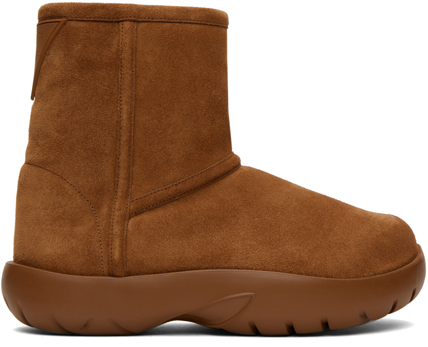 Brown Snap Ankle Boots