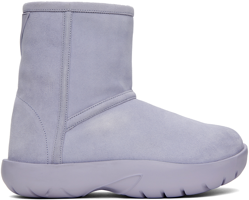 Purple Snap Ankle Boots