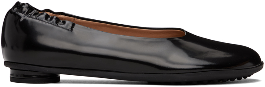 【関税込み】Bottega Veneta ブラック Atomic バレエシューズ BOTTEGA VENETA Atomic Ballerina グロスレザー バレエシューズ
