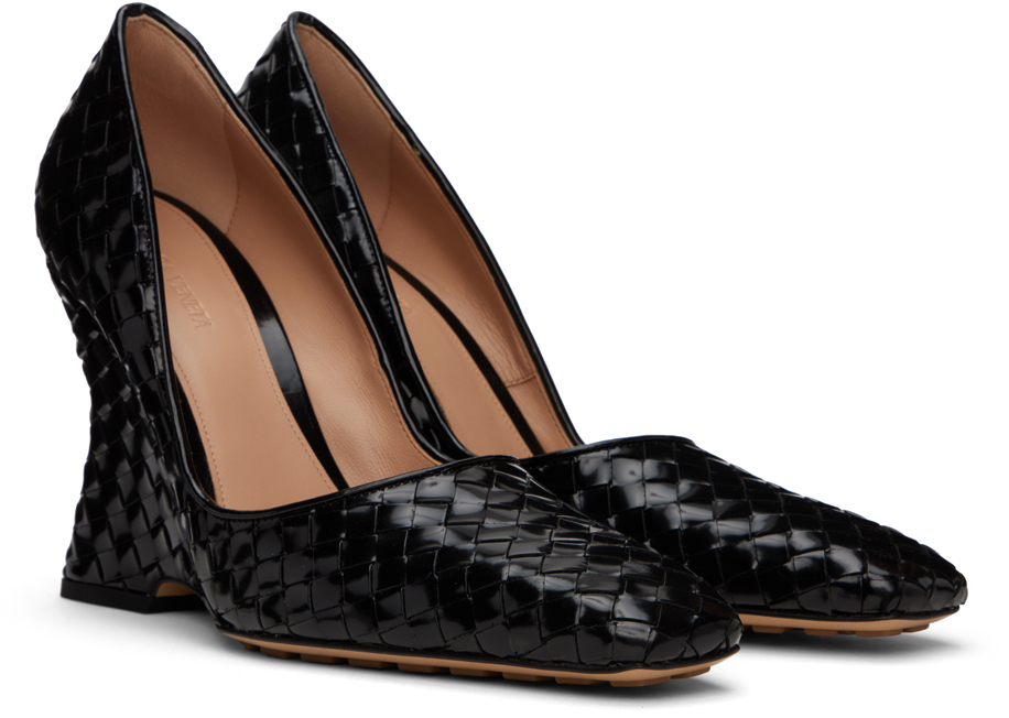Bottega Veneta Black Comet Heels In 1000 Black
