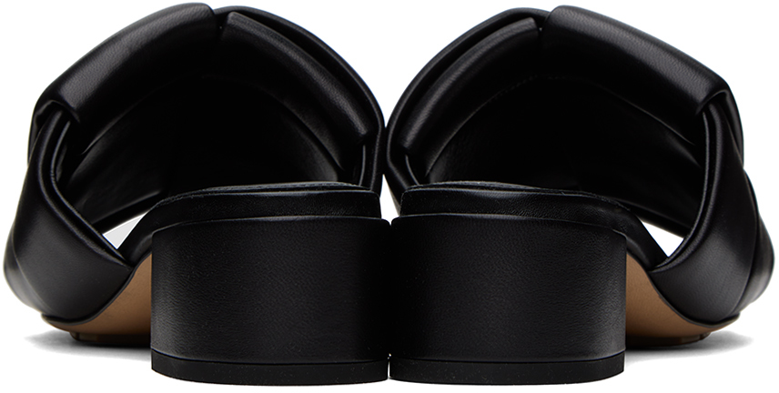 Bottega Veneta Black Patch Mules In 1000 Black