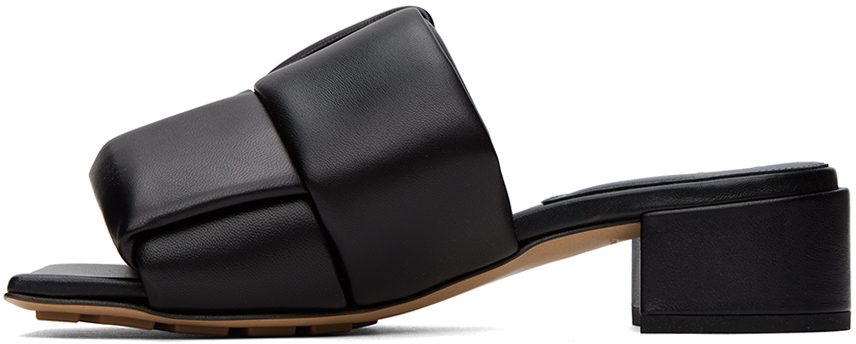 Bottega Veneta Black Patch Mules In 1000 Black