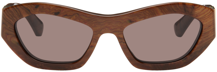 Brown Hexagonal Sunglasses