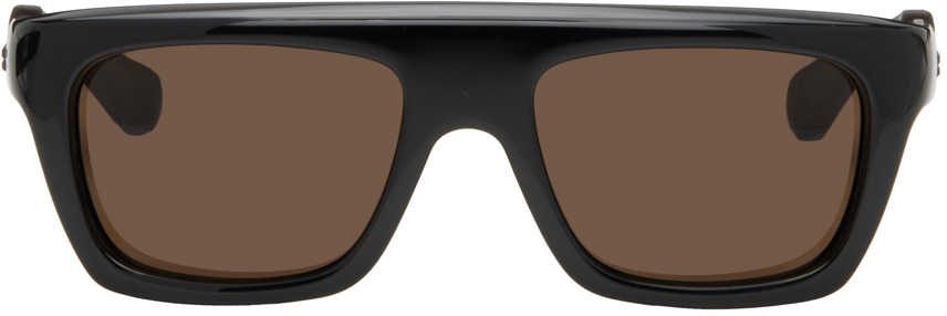 Bottega Veneta Black & Brown Mitre Sunglasses