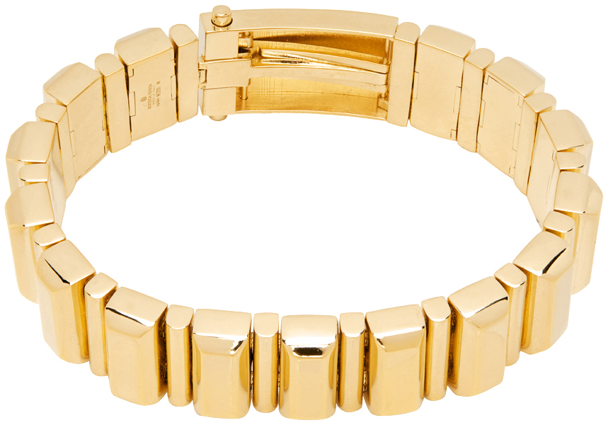 Bottega Veneta® Men's Bolt Bracelet in Silver / Yellow Gold. Shop
