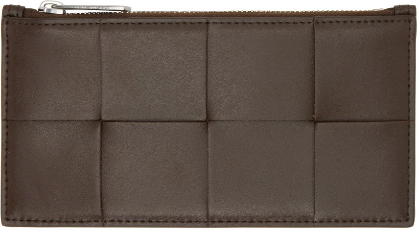 Bottega Veneta Brown Long Cassette Zippered Card Holder In 2017 Light Brown-sil