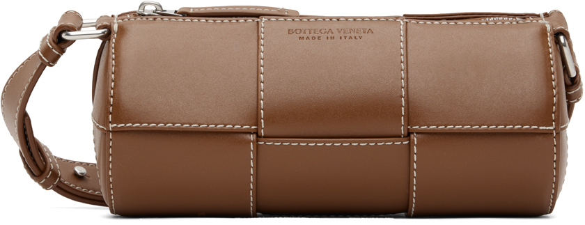 Bottega Veneta: Brown Small Canette Messenger Bag | SSENSE