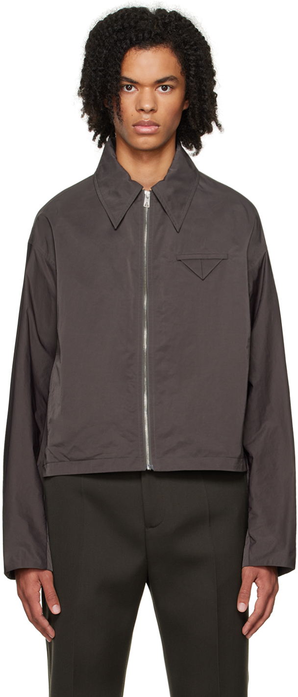 Bottega Veneta: Gray Triangle Pocket Jacket | SSENSE