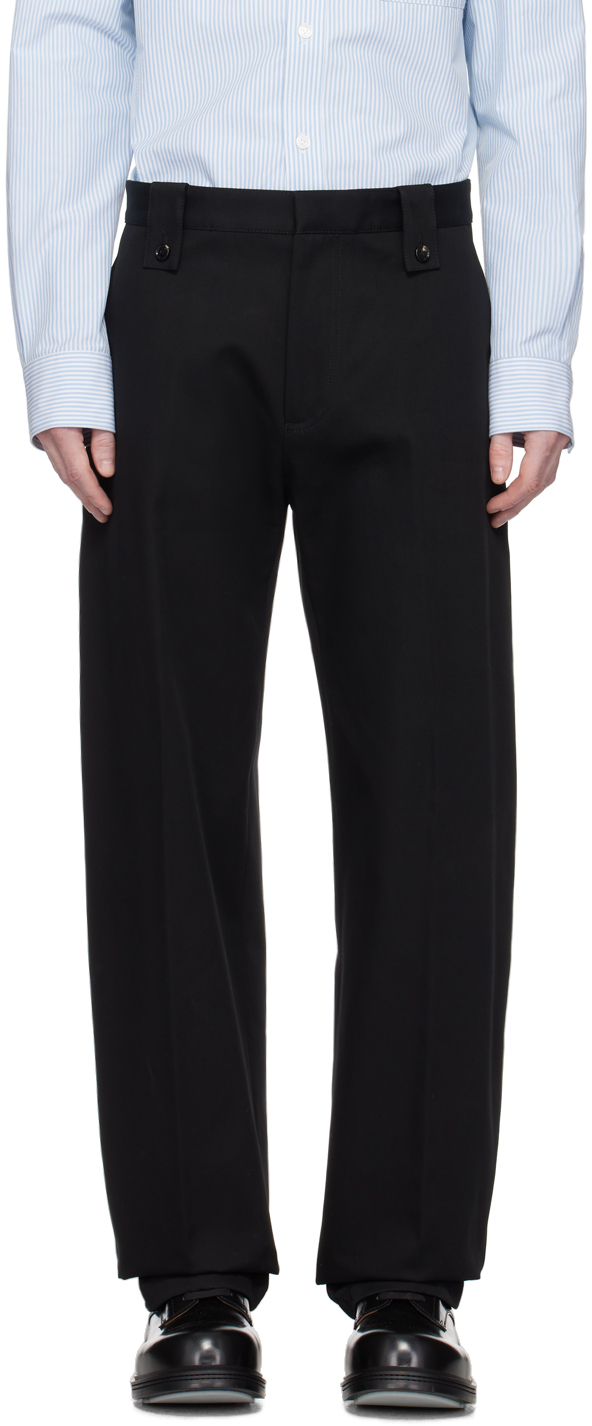 Bottega Veneta: Black Three-Pocket Trousers | SSENSE