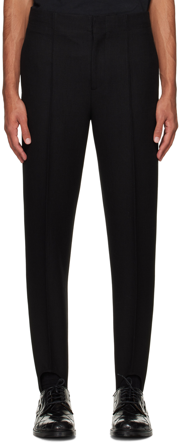 Black Structured Trousers