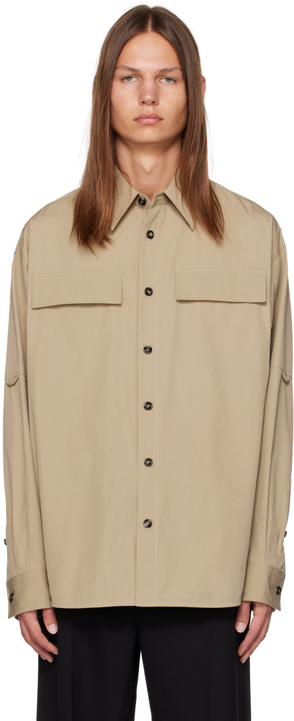 Beige Relaxed-Fit Shirt
