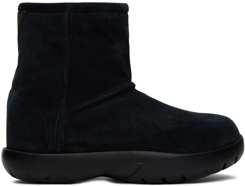 Shop Bottega Veneta Black Snap Ankle Boots In 1000-black