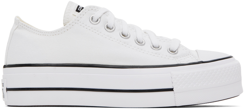 White Chuck Taylor All Star Lift Sneakers by Converse on Sale