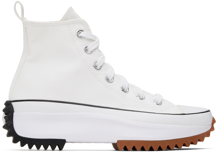 White Run Star Hike Sneakers by Converse on Sale