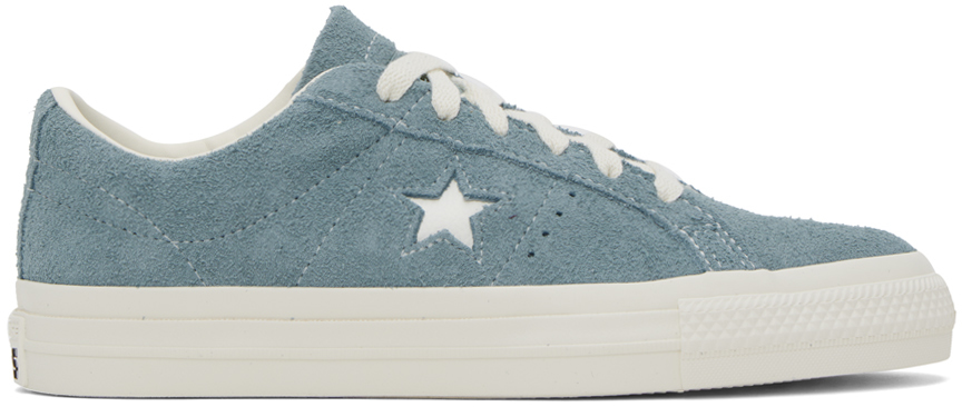 Converse One Star Pro Low Ox Suede Trainers In Blau
