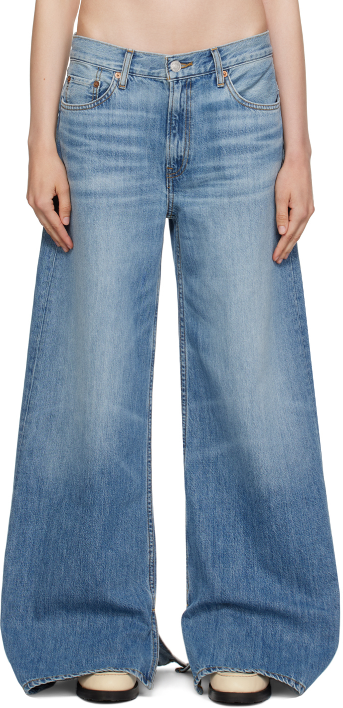 Re/Done Blue Low Rider Loose Jeans
