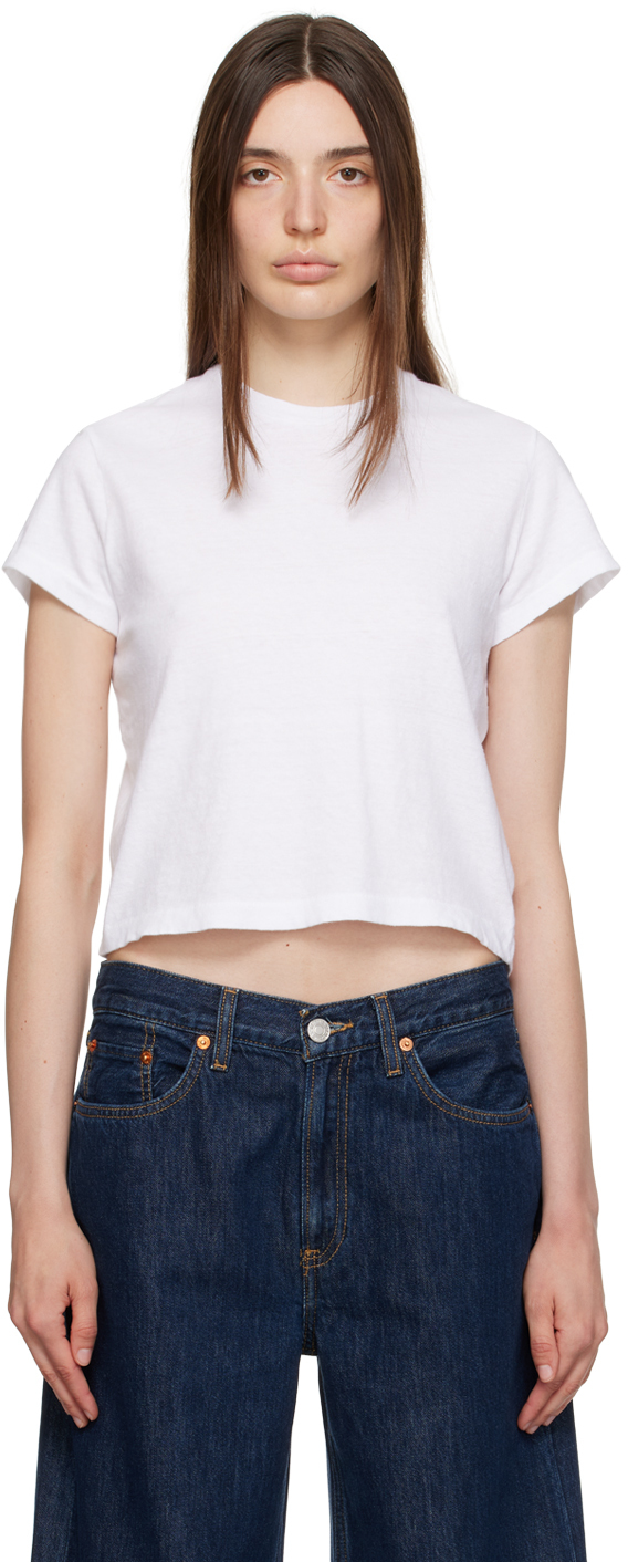 Re/Done White Hanes Edition 1950s Boxy T-Shirt