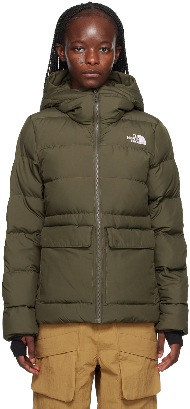 The North Face Green Gotham Down Jacket In New Taupe Green