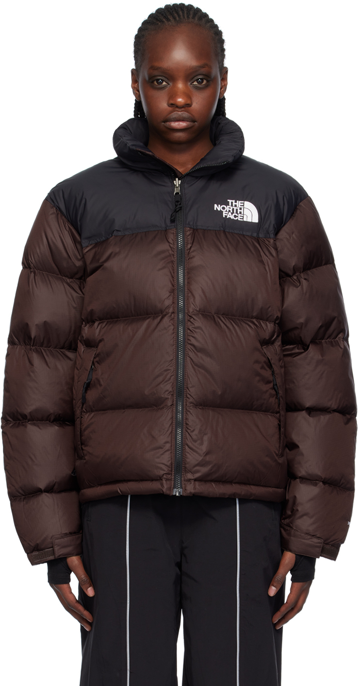 Black & Burgundy 1996 Retro Nuptse Down Jacket by The North Face on Sale