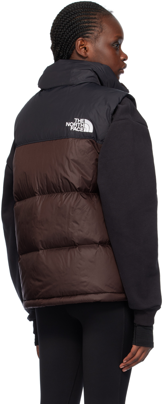 THE NORTH FACE BLACK & BURGUNDY 1996 RETRO NUPTSE DOWN VEST 